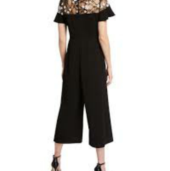 Karl Lagerfeld Floral Lace Applique Jumpsuit - Picture 2 of 2